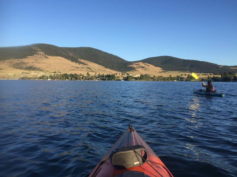 Paddling on Flathead Lake in Montana from Big Arm State Park